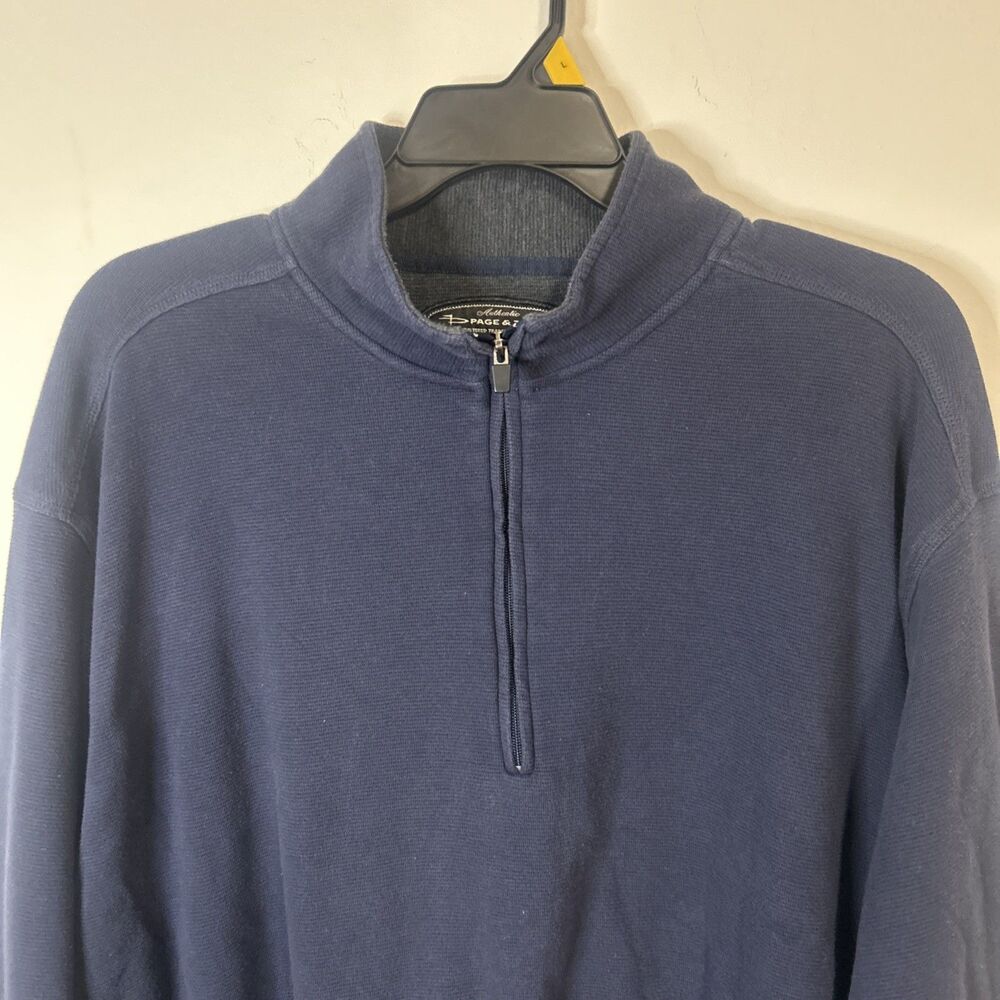 Page & Tuttle Pima Cotton Blend Quarter Zip Pullover Men’s Golf Performance XXL - Picture 3 of 7